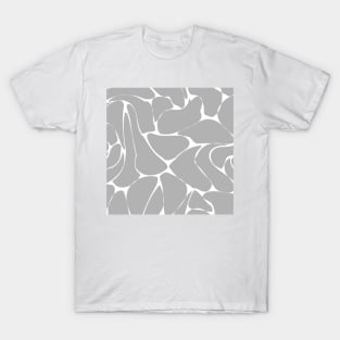 White Grey Abstract Art T-Shirt